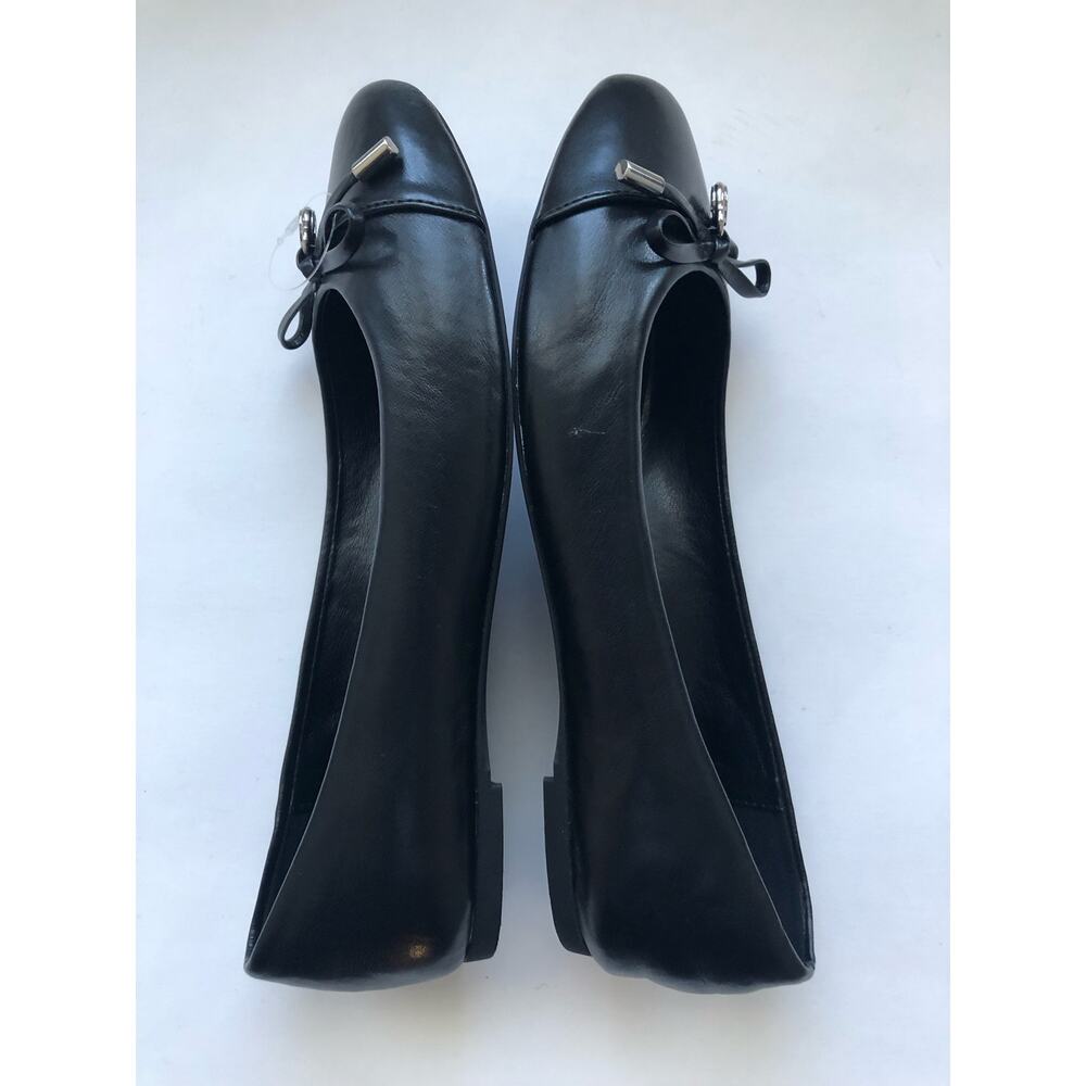 NWOB Michael Kors Black Leather Ballet Flats - Picture 5 of 6